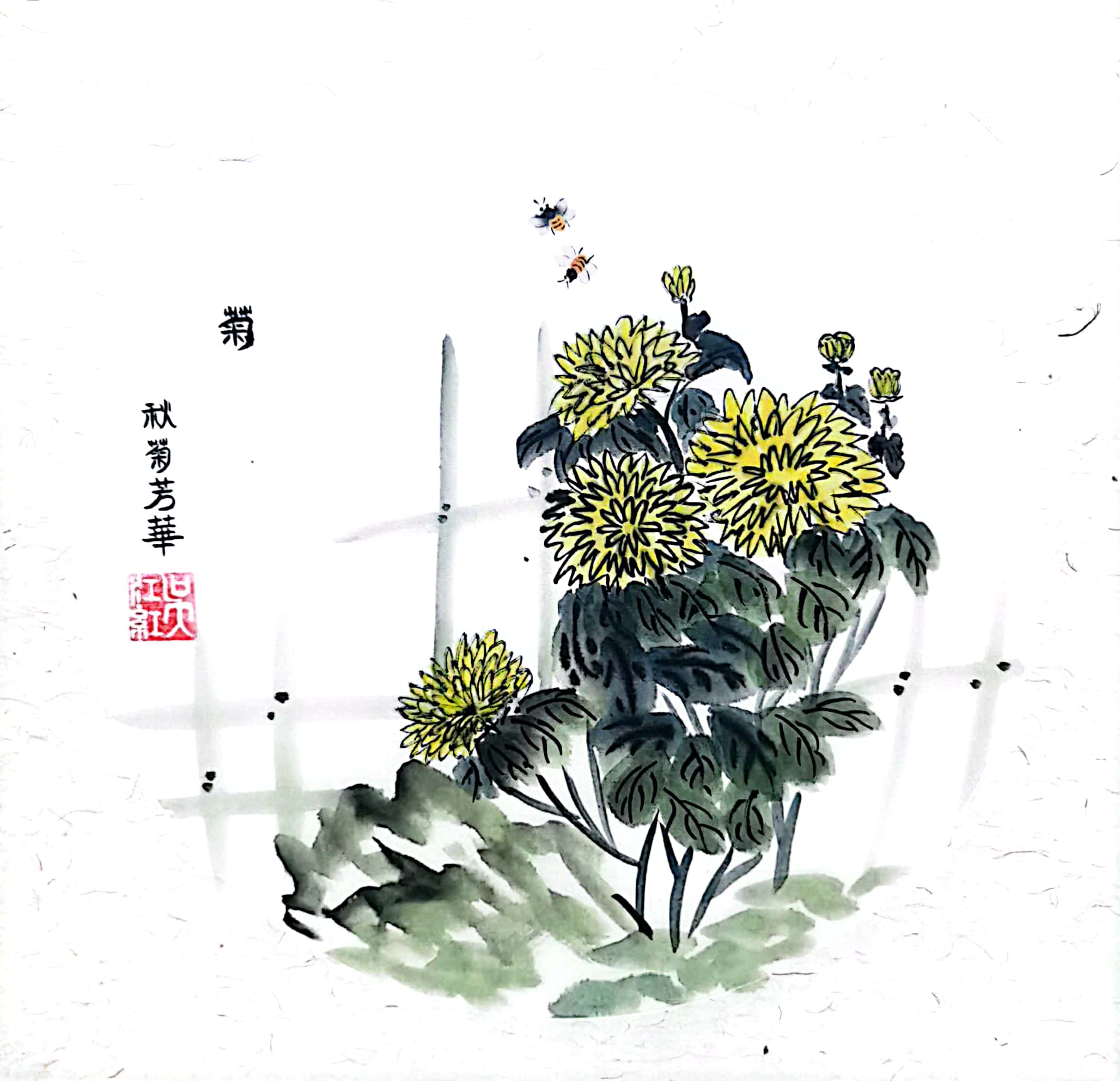 畫“梅蘭竹菊”君子氣節  揚干凈清爽廉潔之風 畫“梅蘭竹菊”君子氣節  揚干凈清爽廉潔之風